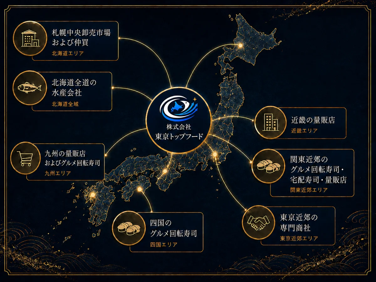 北海道から全国への取引ネットワーク